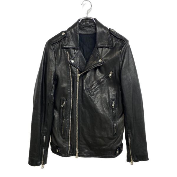 バルマン ライダースジャケット ラムレザー BLK メンズ SIZE 46