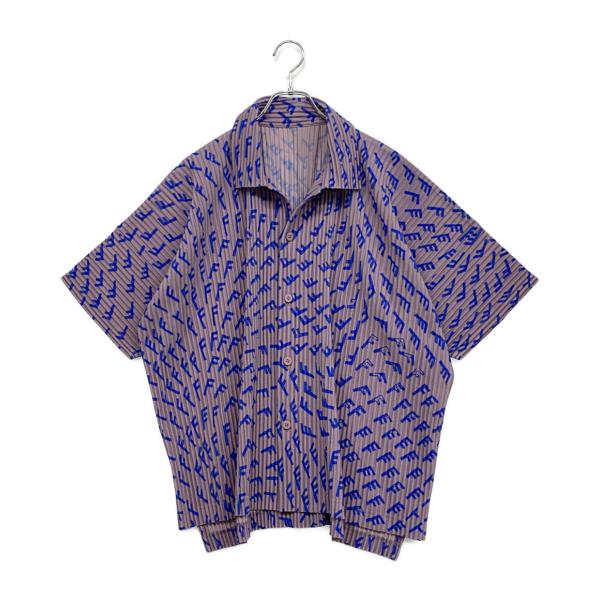 オム プリッセ イッセイミヤケ 半袖シャツ 総柄 Fロゴ HP51JJ386