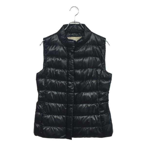 美品ヘルノ☆ダウンベスト黒38 ヘルノ HERNO ダウンベスト リブネック メンズ シャモニーナイロン