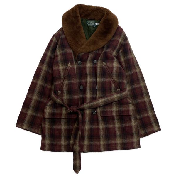 美品 ポロカントリー ラルフローレン ピーコート チェック ボア 2024