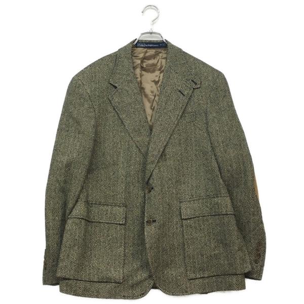 ポロバイラルフローレン テーラードジャケット ヘリンボーン生地 2B 茶色 ポロバイラルフローレン テーラードジャケット 2B ヘリンボーン