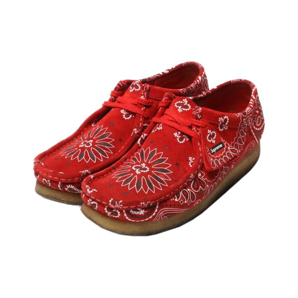 supreme クラークス　27.5センチ クラークス シュプリーム ワラビーブーツ ペイズリー メンズ