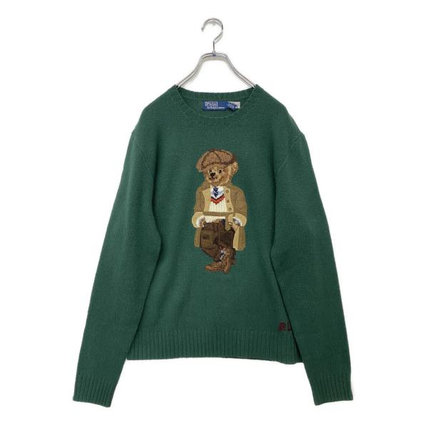 美品 ポロ・ラルフローレン ニット Poloベアセーター グリーン ウール