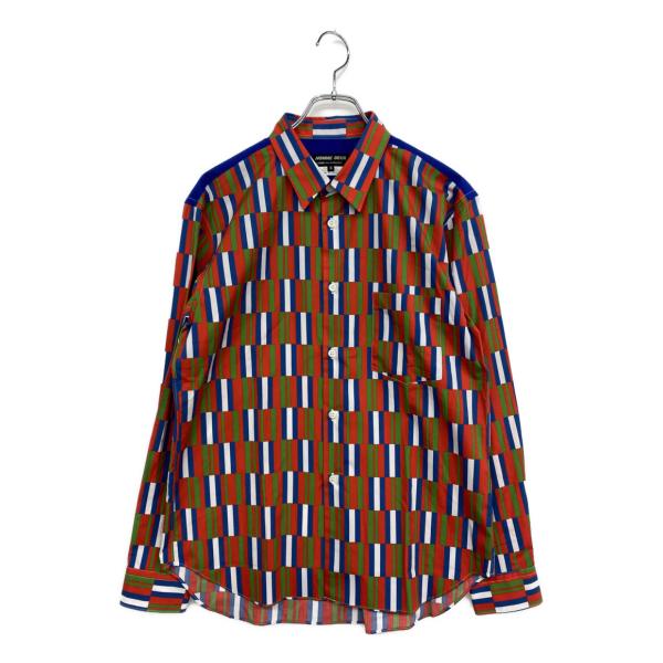 コムデギャルソンオム 総柄長袖シャツ 25AW DP-B033 メンズ SIZE M