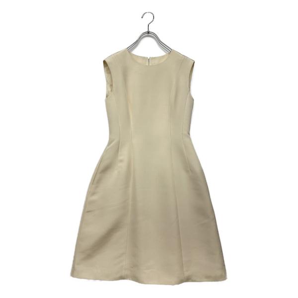 美品　フォクシー　FOXEY ノースリーブ　ワンピース　Iライン　38 ベージュ フォクシー ノースリーブワンピース ドレス ミュゲ 39043 レディース