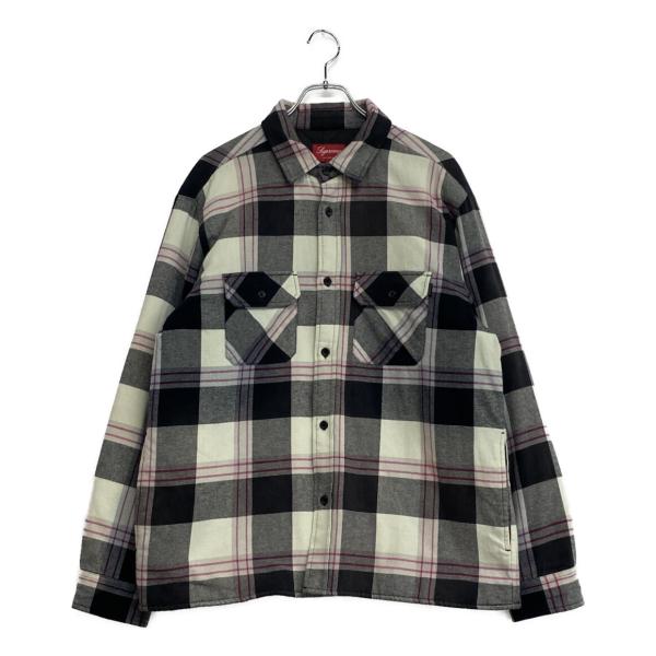 シュプリーム シャツジャケット Quilted Flannel shirt JKT 20FW