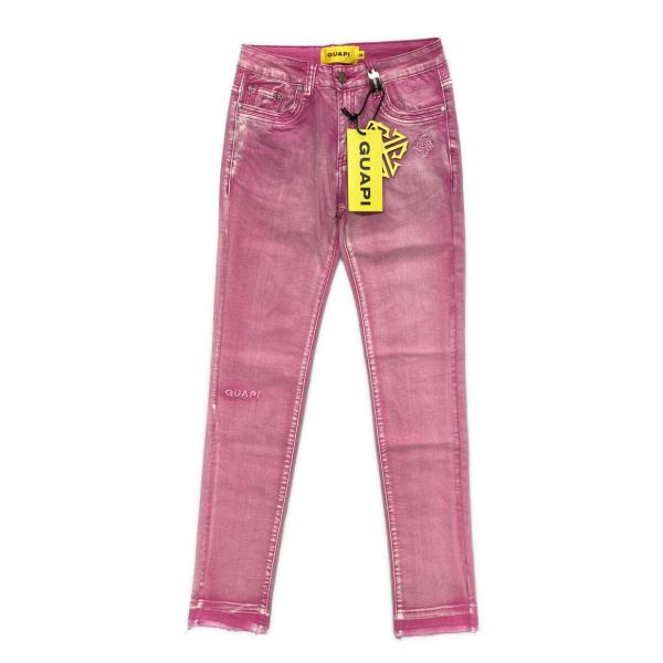 美品 グアピ デニムパンツ ピンク スキニー メンズ SIZE 28 GUAPI 中古