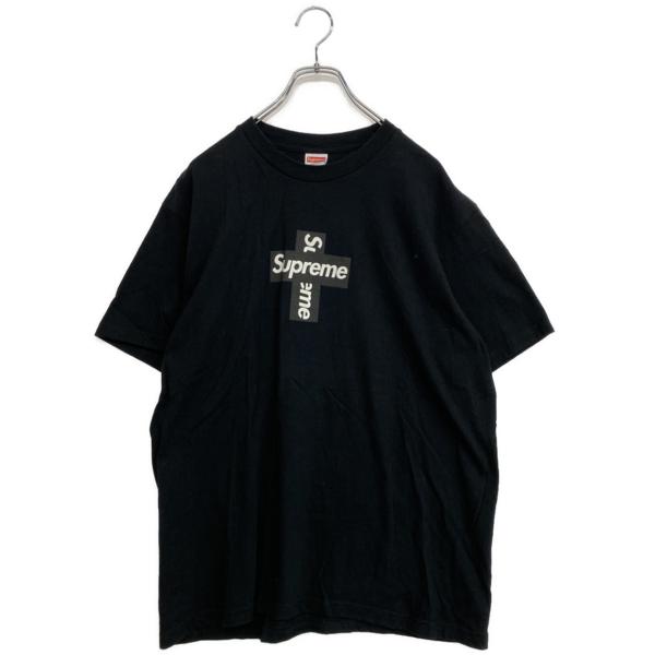 シュプリーム 半袖Tシャツ クロスボックスロゴTee メンズ SIZE M