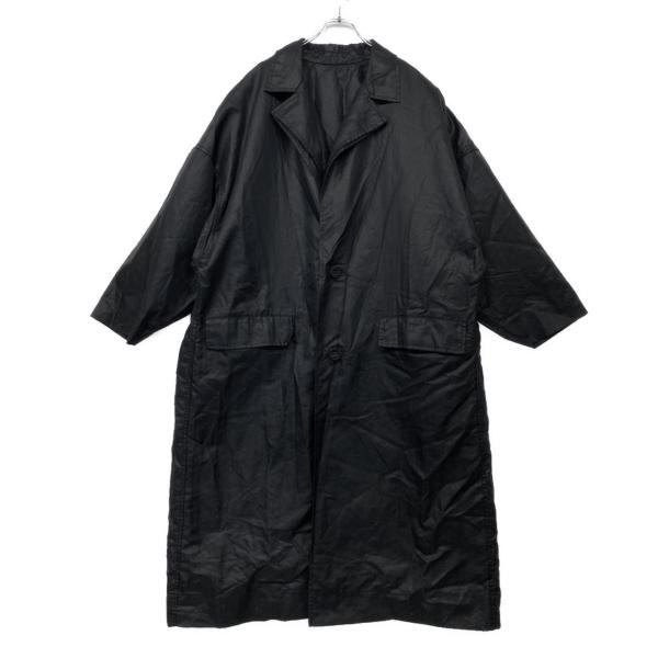 イッセイミヤケ メン コート 80s 筆タグ ナイロンコート ブラック