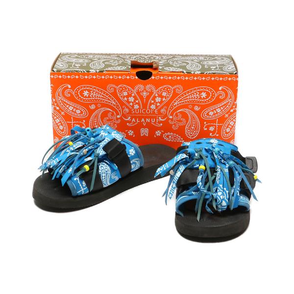 suicoke スイコック ペイズリー柄 サンダル レッド 赤 新品未使用品 スイコック とモンキータイムのコラボサンダル、ペイズリー柄アッパー