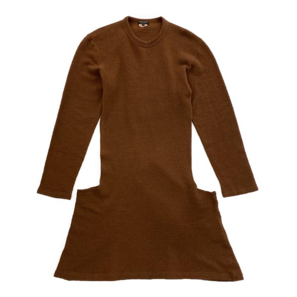 コムデギャルソンオムプリュス ニット サイドスリット ブラウン 22aw