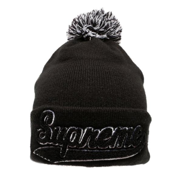 美品 シュプリーム ニューエラ ニット帽 Chenille Script Beanie 16AW 