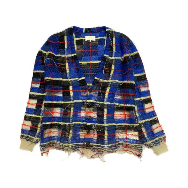 メゾンマルジェラ カーディガン Distressed Knit Cardigan Blue メンズ