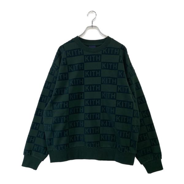 キス スウェット フロックド モノグラム メンズ SIZE L KITH 中古