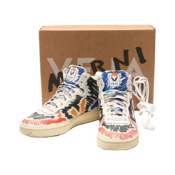 最終値下げ！！新品 MARNI ブラック ハイカットスニーカー 靴 s106 【24 5cm 黒】 ハイカット スニーカー レディース マジック