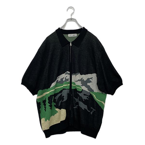 TTT_MSW  ニットポロ ティー ポロシャツ ジップニットポロ メンズ SIZE F TTT_MSW