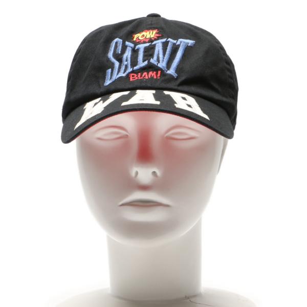 セントマイケル キャップ ロゴ刺繍 WAR BLK メンズ SIZE ONE SAINT