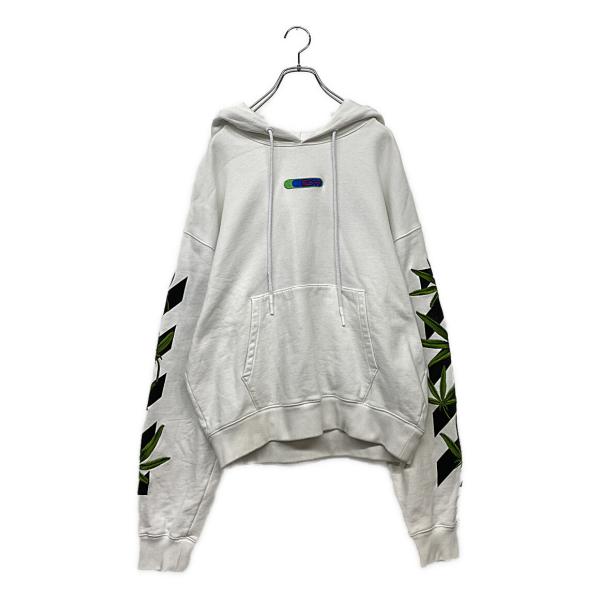 オフホワイト パーカー WEED ARROWS OVER HOODIE WHITE GREEN オフホワイト パーカー WEED ARROWS OVER HOODIE WHITE GREEN