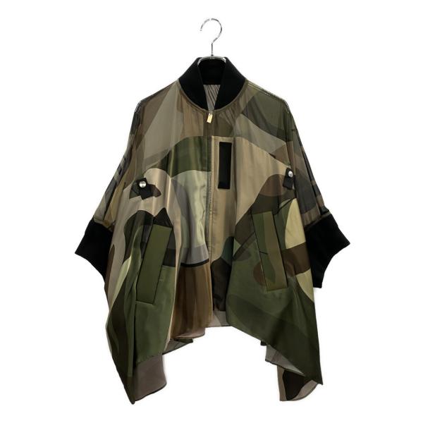 美品 サカイ カウズ カモ柄 シースルーブルゾン 21Aw 21-05679 