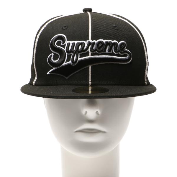美品 シュプリーム ニューエラ キャップ Piping Script Logo CAP