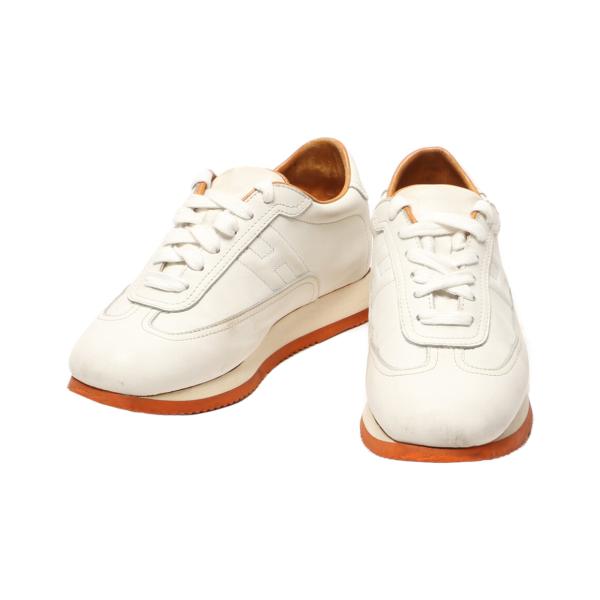 【美品】HERMES エルメス スエード レザースニーカー 36 23センチ 中古・古着通販】HERMES (エルメス) レザースニーカー ホワイト