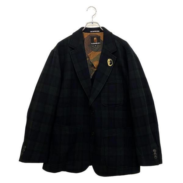 アベイシングエイプ　ツィードジャケット アベイシングエイプ チェックツイードジャケット メンズ SIZE XL