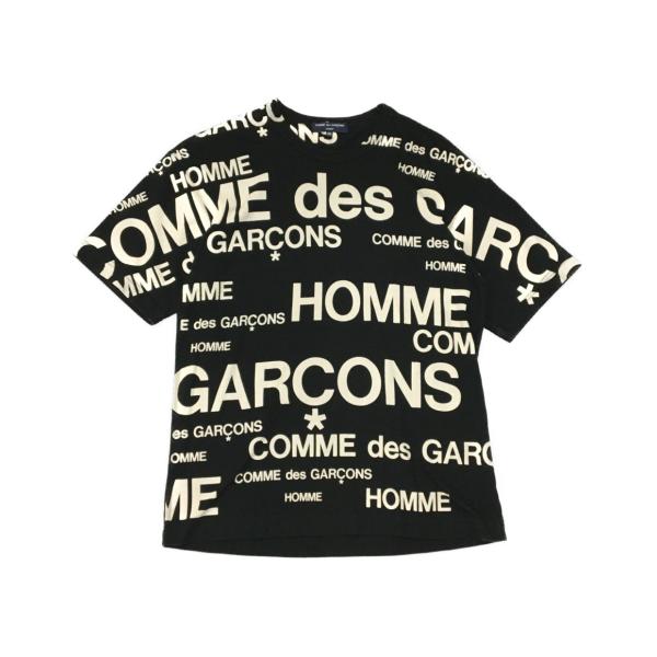 コムデギャルソンオム 半袖Tシャツ 総ロゴ ブラック 06SS HS コムデギャルソンオム 半袖Tシャツ 総ロゴ ブラック 06SS HS