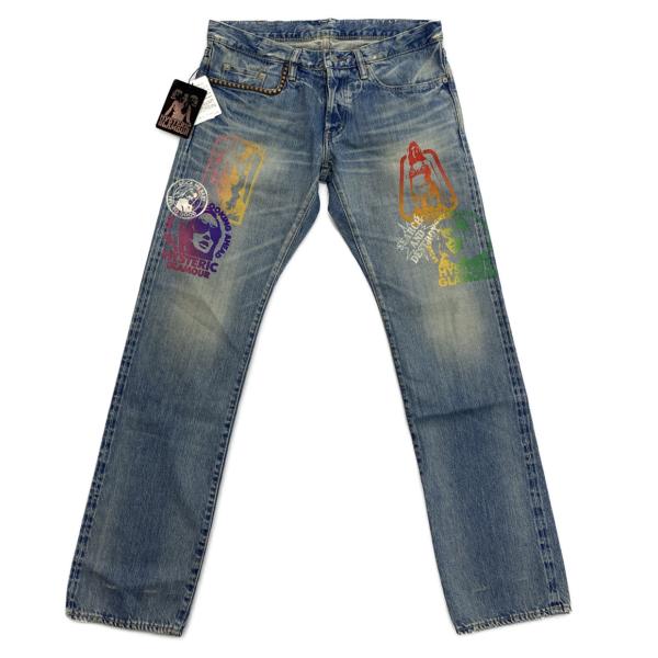 GLAMOUR スタッズ デニム ジーンズ グレー HYSTERIC GLAMOUR ヒステリックグラマー 4AP 1551 スタッズ
