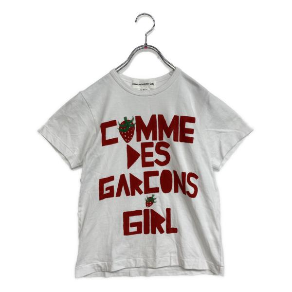 コムデギャルソンガール 半袖Tシャツ イチゴ ロゴプリントカットソー