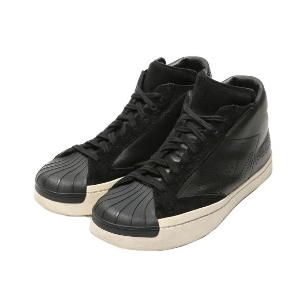 ヨウジヤマモト×アディダス　ブラック オレンジ ハイカットニットスニーカー hugall_8701116851