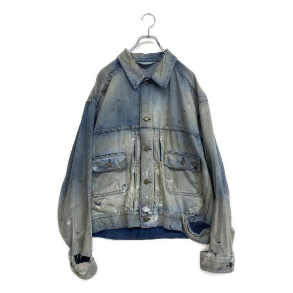 ジャケット・アウター ancellm crash denim jacket ANCELLM - CRASH DENIM JACKET type-2/BLACK | NapsNote