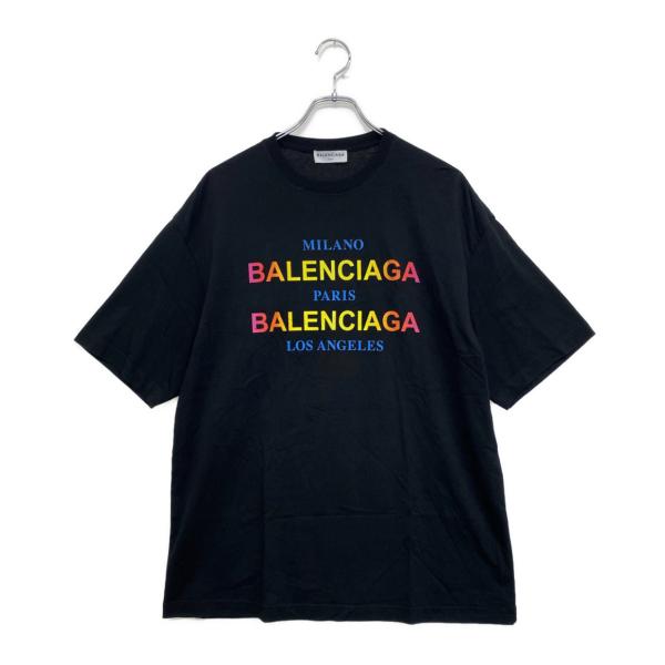 BALENCIAGA（バレンシアガ） 半袖Tシャツ レインボーロゴプリント