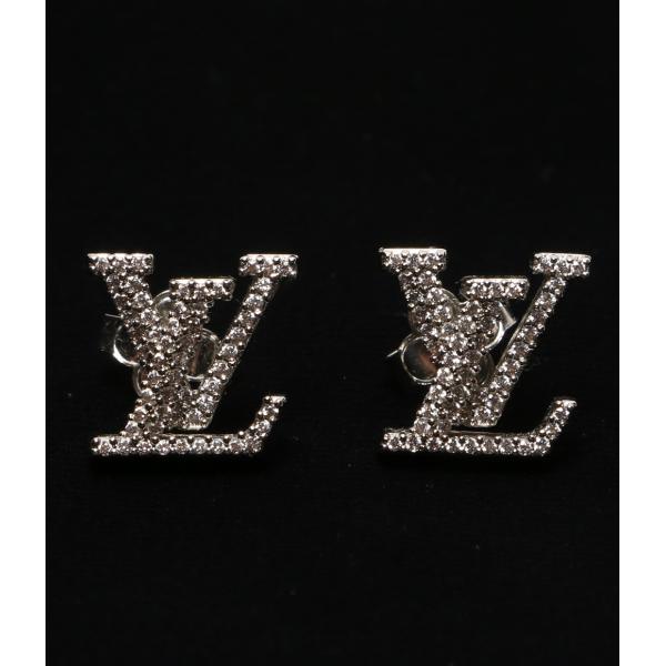 ルイヴィトン ロゴ ピアス 00608 シルバー レディース LOUIS VUITTON
