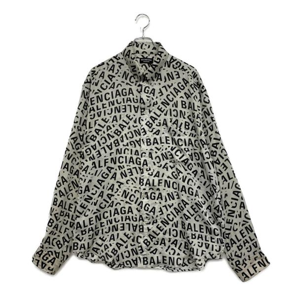 BALENCIAGA（バレンシアガ） 長袖シャツ ロゴグラム グレー 22SS