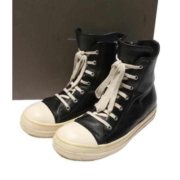リックオウエンス RAMONES ラモーンズレザーハイカットスニーカー