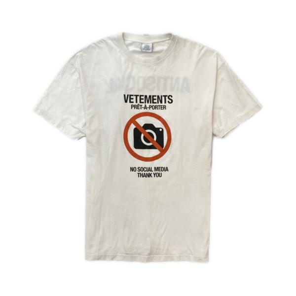 ヴェトモン 半袖Tシャツ ANTI SOCIAL TEE 20ss メンズ SIZE L ヴェトモン 半袖Tシャツ ANTI SOCIAL TEE 20ss メンズ SIZE L