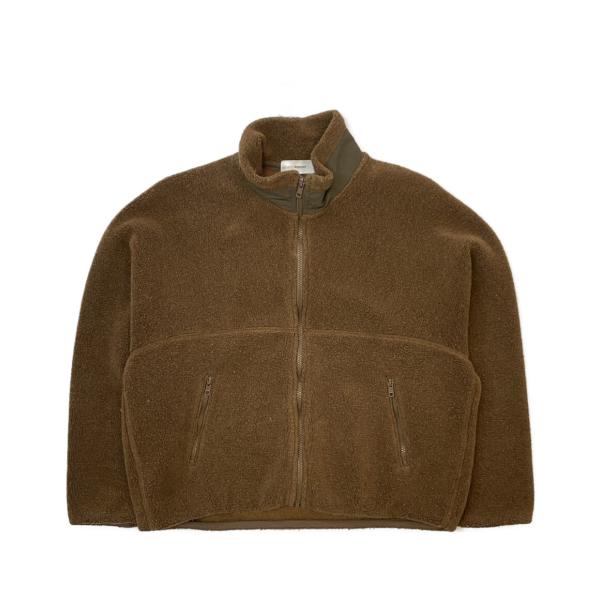 グラフペーパー　ブラウンWOOL　ブルゾン　　未使用 Graphpaper (グラフペーパー) Wool Boa Zip-Up Blouson / ウールボア