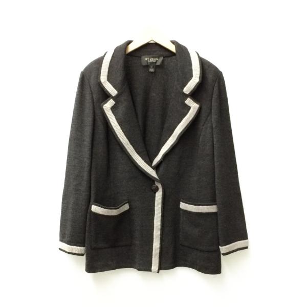 美品 セントジョン ニットジャケット CAVIAR レディース SIZE 10 (L
