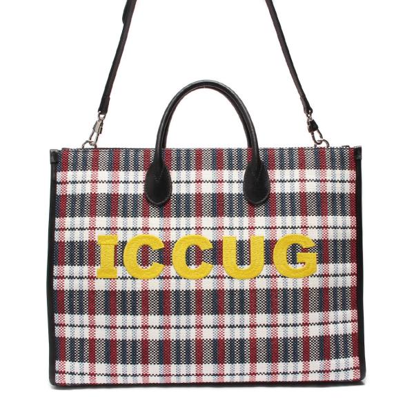 グッチ 2wayトートバッグ チェック柄×ICCUG 659980 525040