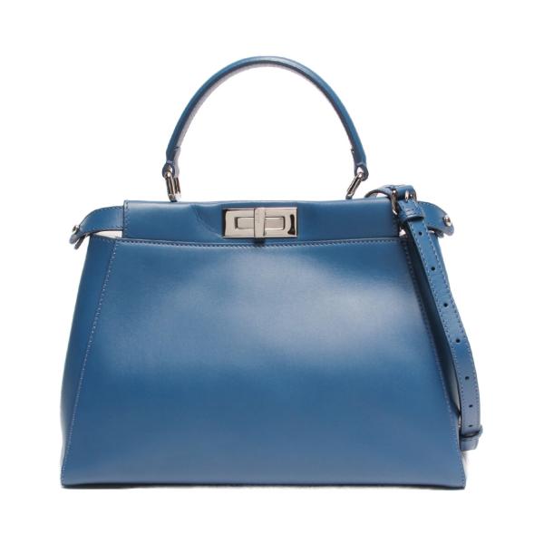 フェンディ ピーカブーレギュラー レザー 2WAYハンドバッグ 8BN226 フェンディ 2wayレザーハンドバッグ シルバー金具 8BN226 ピーカブー