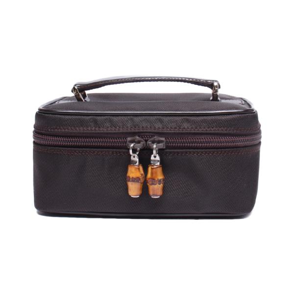 未使用級 グッチ GUUCI バンブー レザー ポーチ バニティ シボ革 未使用級 グッチ GUUCI バンブー レザー ポーチ バニティ シボ革