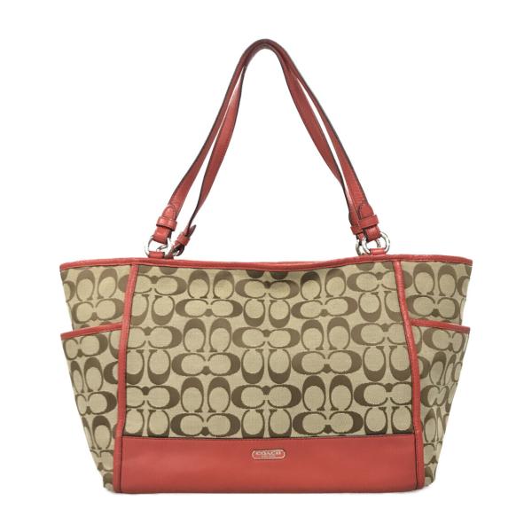 【美品】COACH コーチ シグネチャー トートバッグ hugall_a181334004