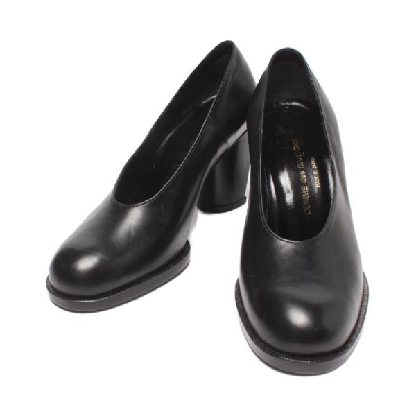 コムデギャルソン パンプス チャンキーヒール レディース SIZE 22 1/2