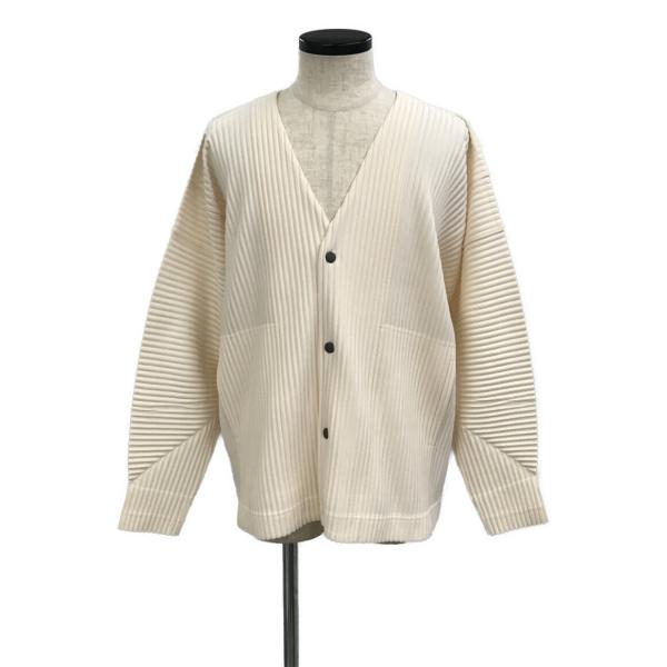 HOMME PLISSE ブルゾン　カーディガン　プリーツ　ベージュ　2サイズ hugall_abo0025904