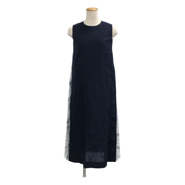 美品 ノースリーブ ペイズリープリーツワンピース レディース SIZE S