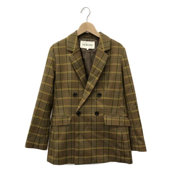 美品 レイビームス テーラードジャケット チェック柄 レディース (XS 