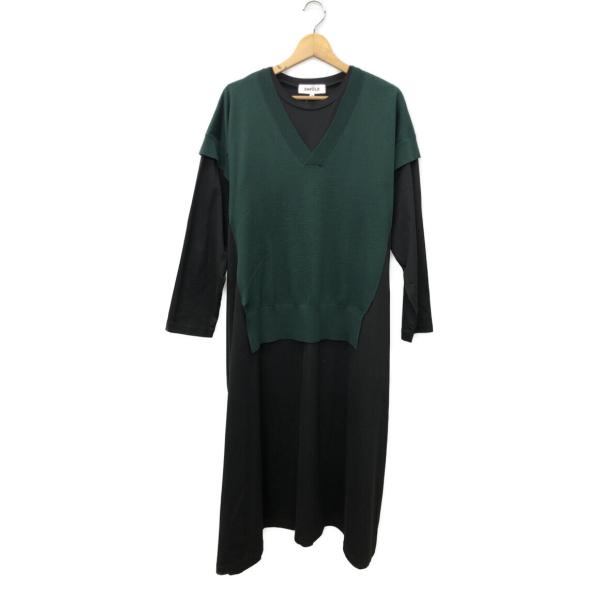 ENFÖLD エンフォルド　ポケット付　ニットワンピース　近年　チュニック ENFOLD】Collaboration COLOR-BLOC PULLOVER ニットワンピース