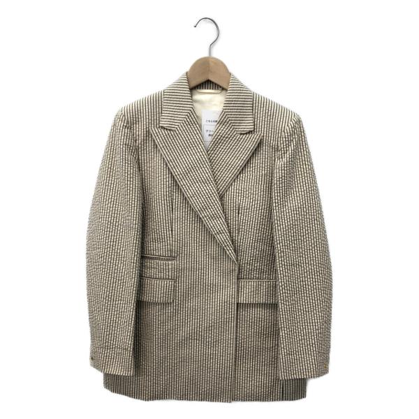 UNION LAUNCH / テーラードジャケット/XS/ウール/GRY/チェック/2810400057 テーラードジャケット ストライプ柄 レディース SIZE XS (XS以下