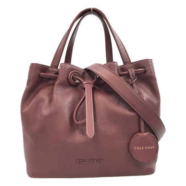 コールハーン 2way 巾着ハンドバッグ ショルダーバッグ 肩掛け 斜め