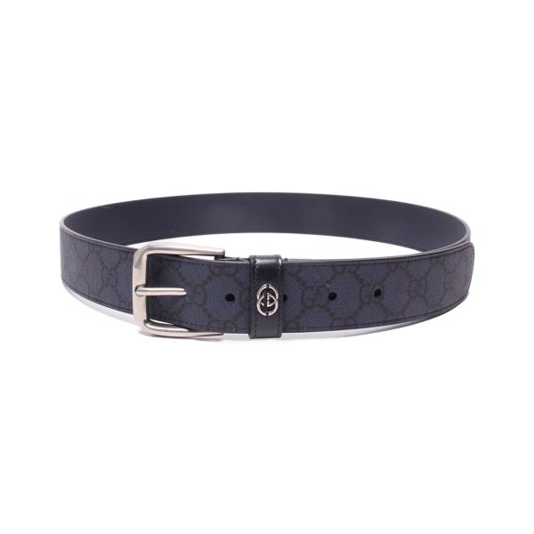 OLD GUCCI ベルト GG シマ インターロッキング スプリーム 美品 グッチ インターロッキングGディテール付き ベルト 673921 GG